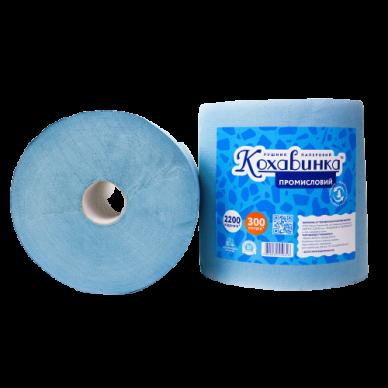 Рушники паперові ТМ Кохавинка Промисловий одношаровий 2200 відривів (300 м), сині